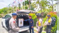 Polres Meranti Kawal Pendistribusian Logistik PSU Pemilu 2024 di Desa Sungai Tohor