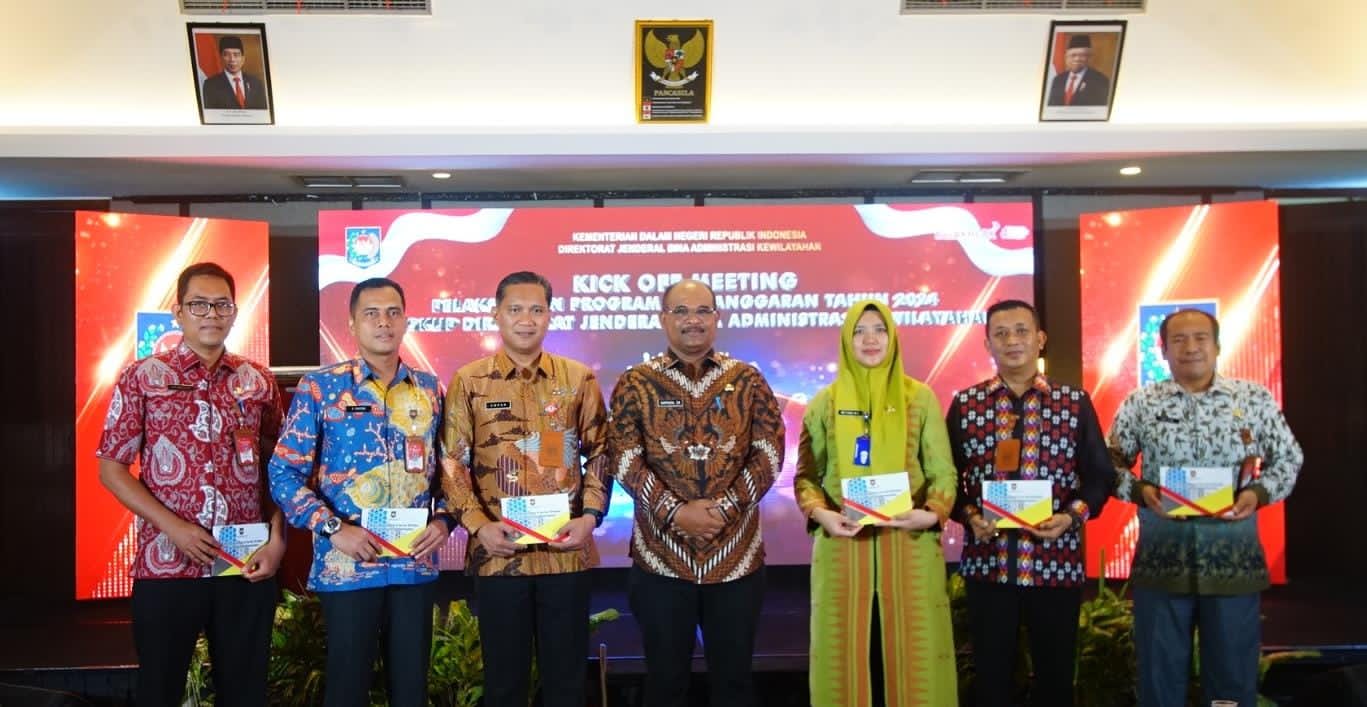 Sukseskan Program Kerja, Kemendagri Melalui Ditjen Bina Adwil Bersama (Pj) Gubernur Bangka Belitung ,Gelar Kick Off Meeting di Awal Tahun 2024