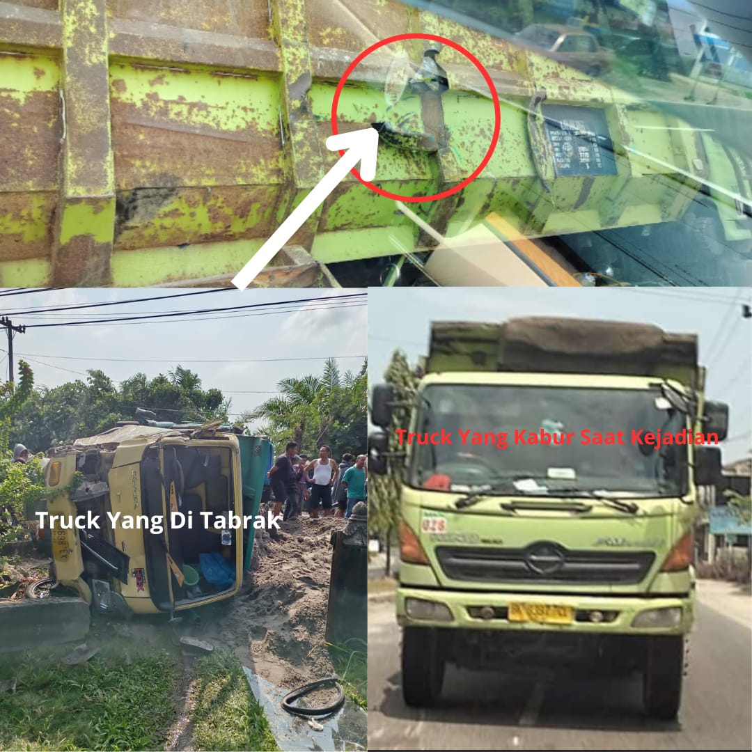 Polisi Buru Truck Yang Kabur Saat Menabrak Truck Hingga Menimpa Dua Sepeda Motor