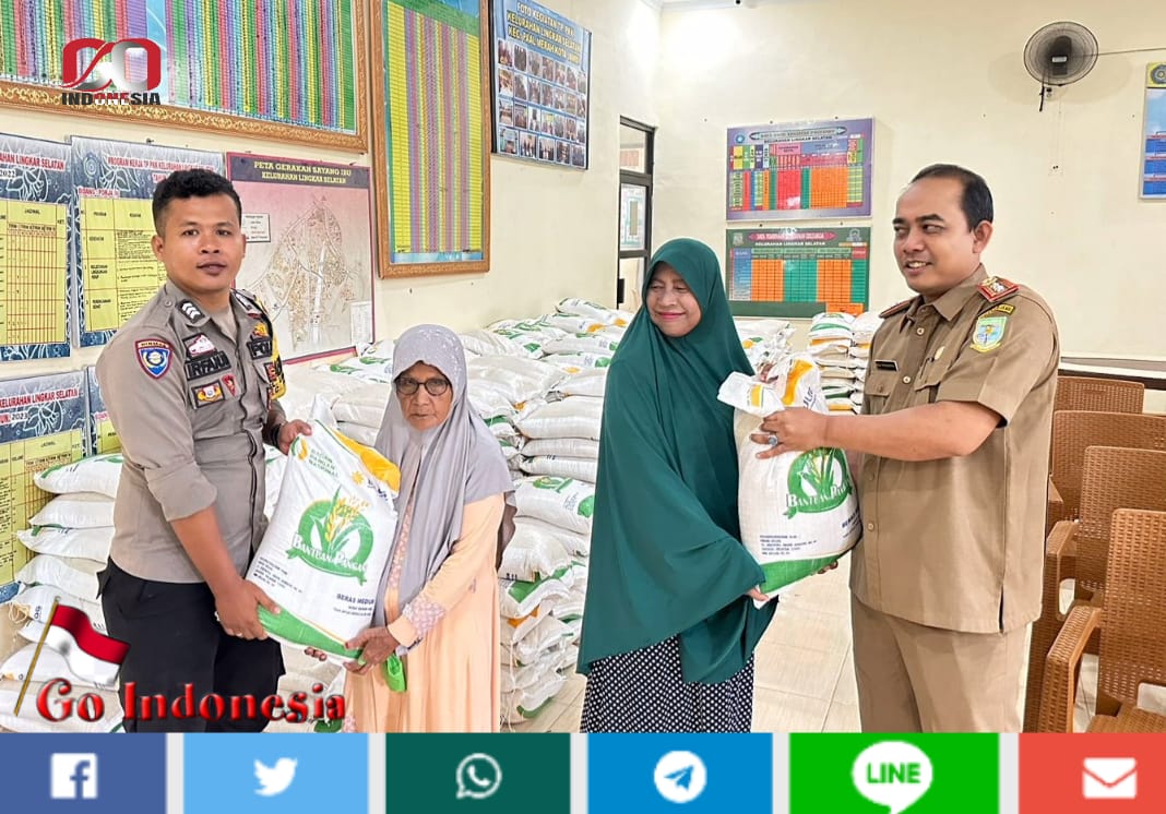 Polsek Jambi Selatan Monitoring Pendistribusian Bantuan Beras Cadangan Pangan Pemerintah (CPP)
