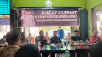 Kapolres Bangka Barat Hadiri Langsung Acara Jumat Curhat Di Warkop Bujang Bersama Masyrakat Keranggan