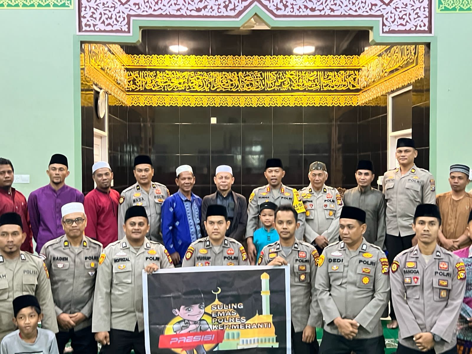 Usai Subuh Berjamaah. Kapolres Meranti Menyampaikan Pesan Pemilu Damai