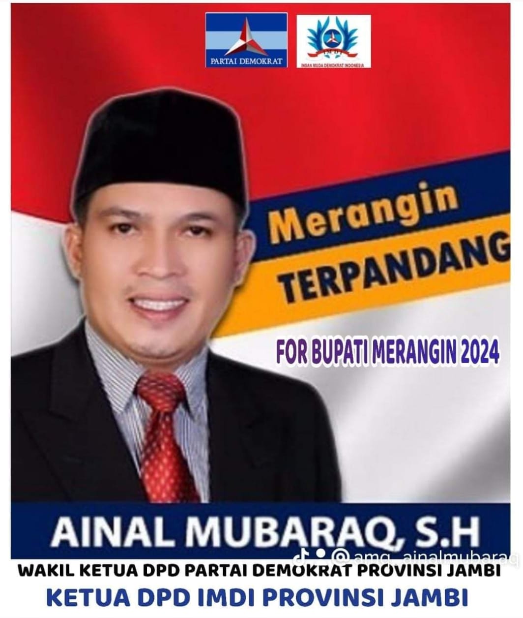 Ainal Mubaraq, SH Tokoh Muda, Siap Wujudkan Merangin Terpandang 2024-2029