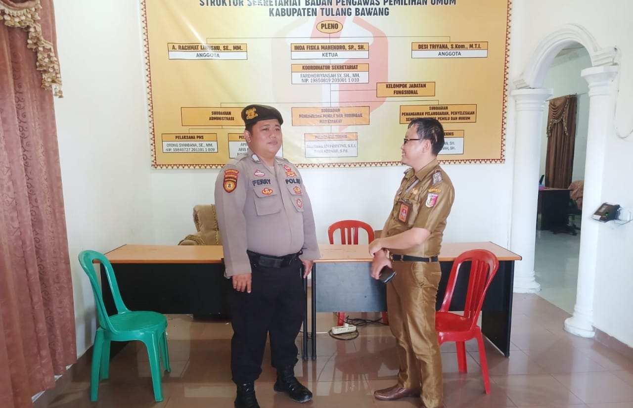 Pasca Rapat Pleno Penetapan Hasil Pemilu 2024 Tingkat Kabupaten, Samapta Polres Tulang Bawang Masif Menggelar Patroli Dialogis