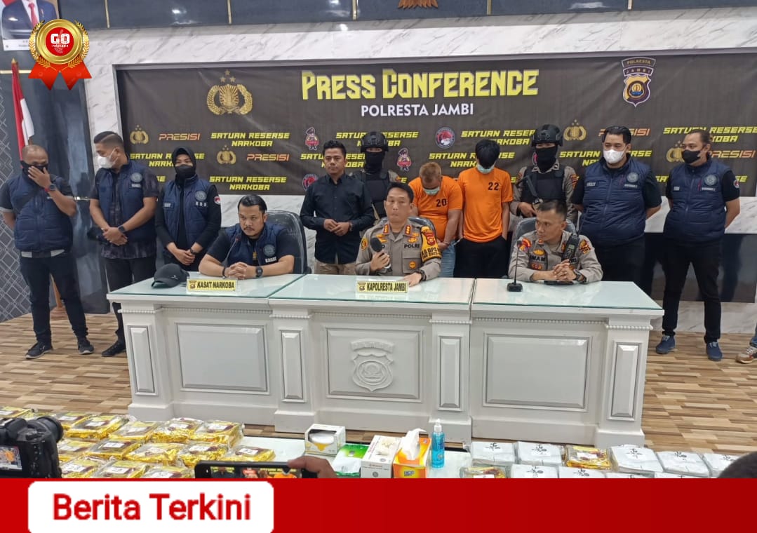 Tim Satnarkoba Polresta Jambi, Ungkap Peredaran Narkotika Jenis Shabu Jaringan Internasional