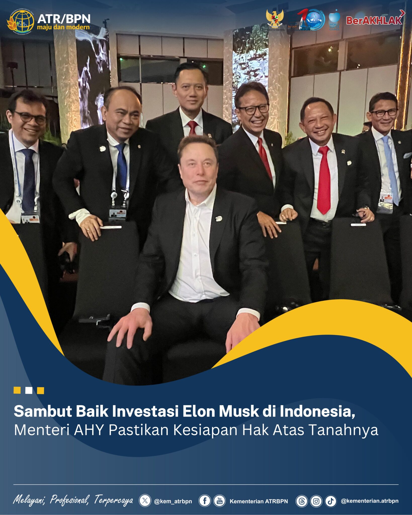 Usai Upacara Pembukaan WWF Ke- 10, Menteri ATR/BPN Turut Menanggapi Soal Peluncuran Starlink di Indonesia