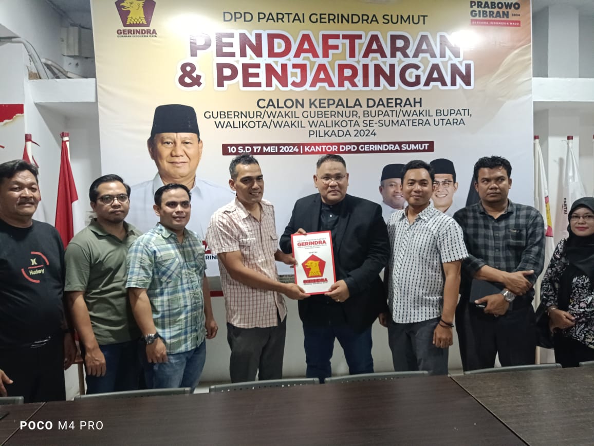 Teguh Santosa Selaku Ketua Umum Jaringan Media Siber Indonesia Mendaftar Calon Gubernur Sumatera Utara