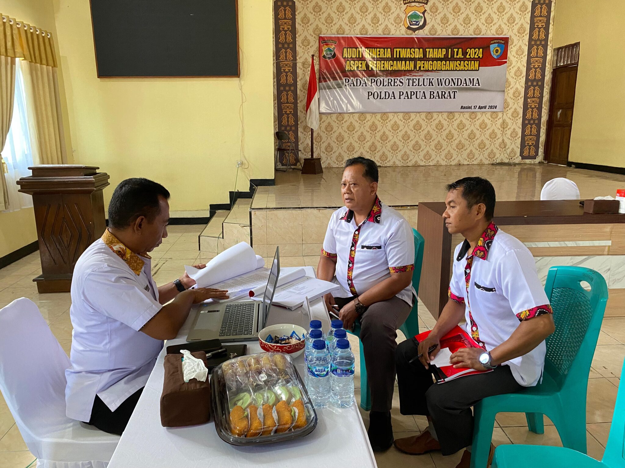 Audit Kinerja Tahap I TA. 2024 Itwasda Polda Papua Barat di Polres Teluk Wondama