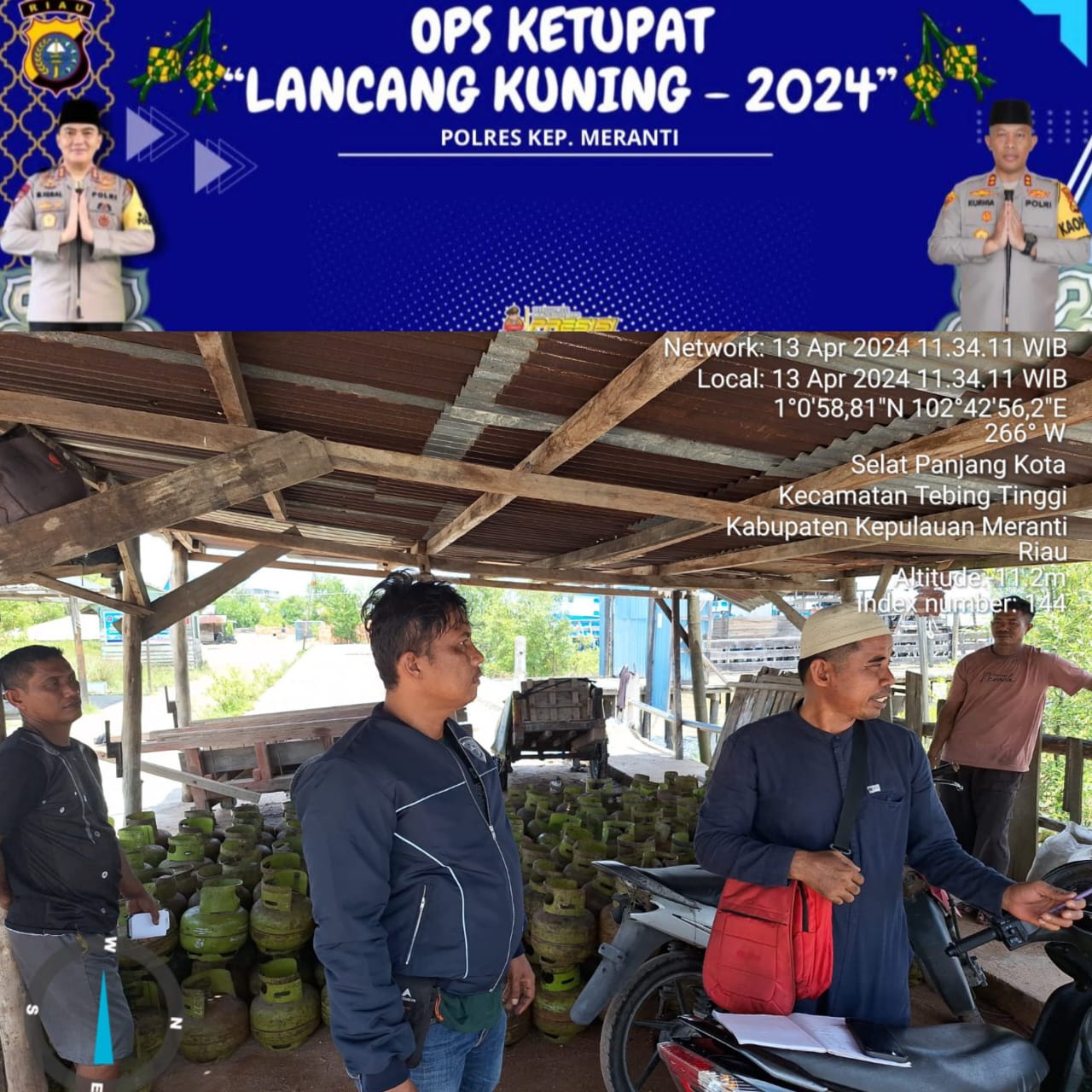 Cegah Penyimpangan Gas LPG, Sat Reskrim Polres Kepulauan Meranti Tinjau Kelokasi