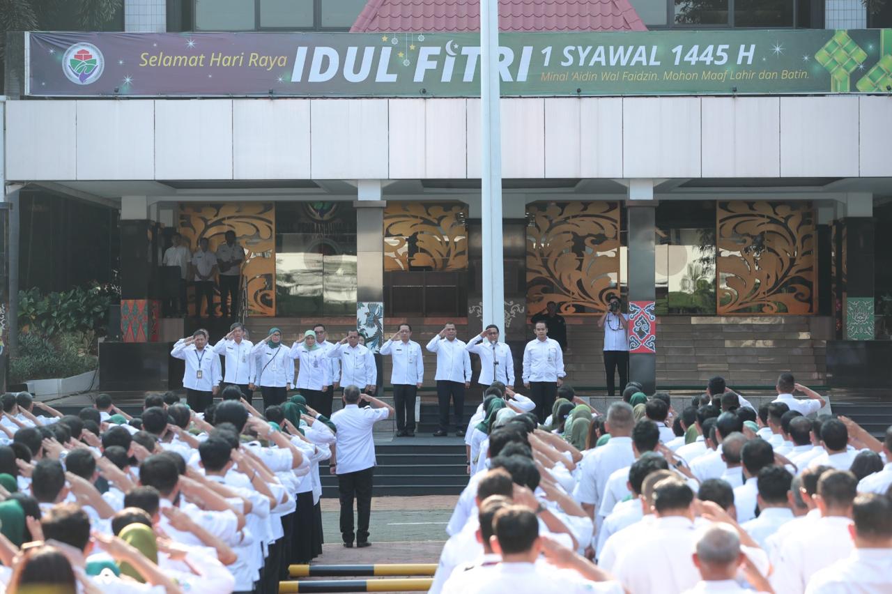 Gus Halim Dorong Jajaran Agar Lebih Baik Dalam Bekerja di Acara Halal Bihalal Kemendes PDTT