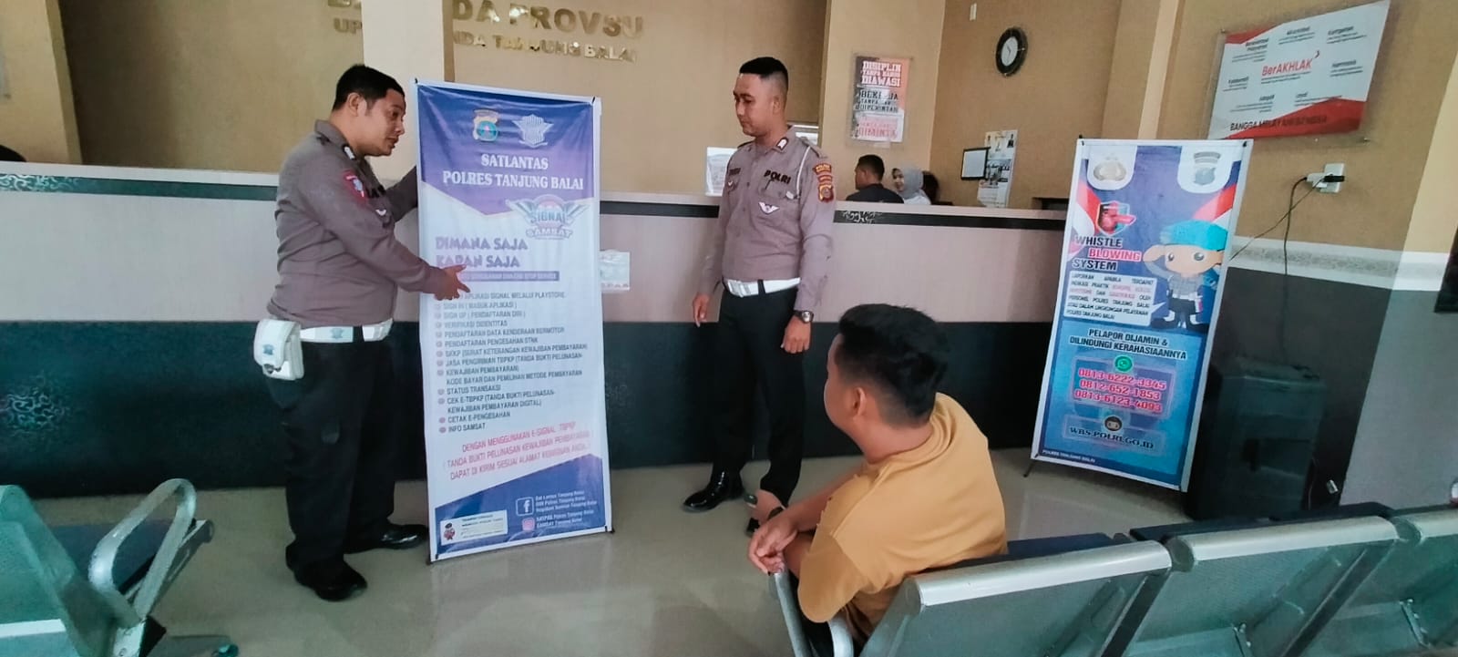 Polres Tanjung Balai Laksanakan Sosialisasi Pembayaran Pajak Melalui E-Signal