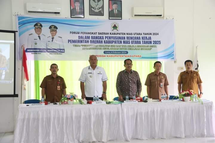 Bupati Nias Utara Laksanakan Penyusunan RKPD Kabupaten Utara Tahun 2025