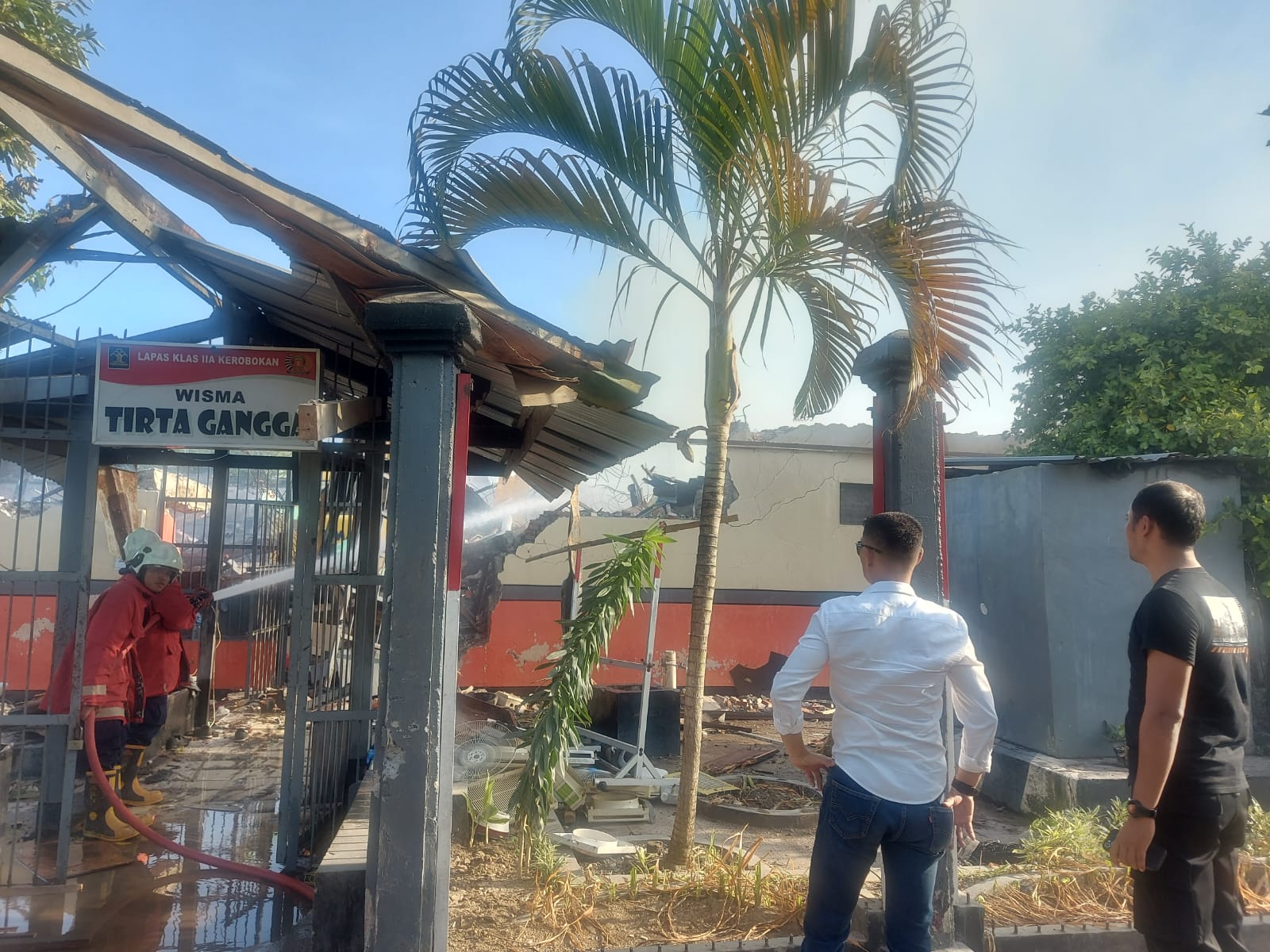 Kalapas Kerobokan ; Blok Yang Terbakar Merupakan Bangunan Kosong Bekas Blok Hunian Yang Sedang Dibongkar