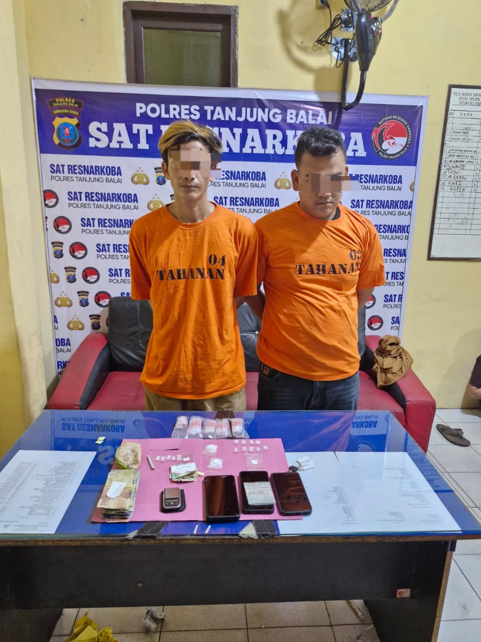 Komitmen Polres Tanjung Balai Berantas Narkoba, Ringkus Dua Bandar Sabu