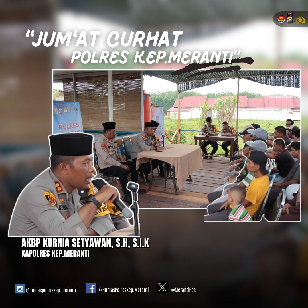 Jumat curhat: polres Meranti Melalui SIMPAZ, Bagikan Sembako Kepada Petugas Kebersihan