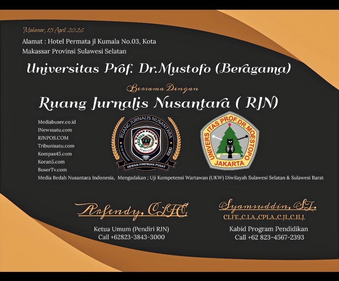 Ruang Jurnalis Nusantara Bekerjasama : Universitas Moestopo Akan Laksanakan Penguji UKW di Kota Makassar 1 IMG 20260302 WA0128