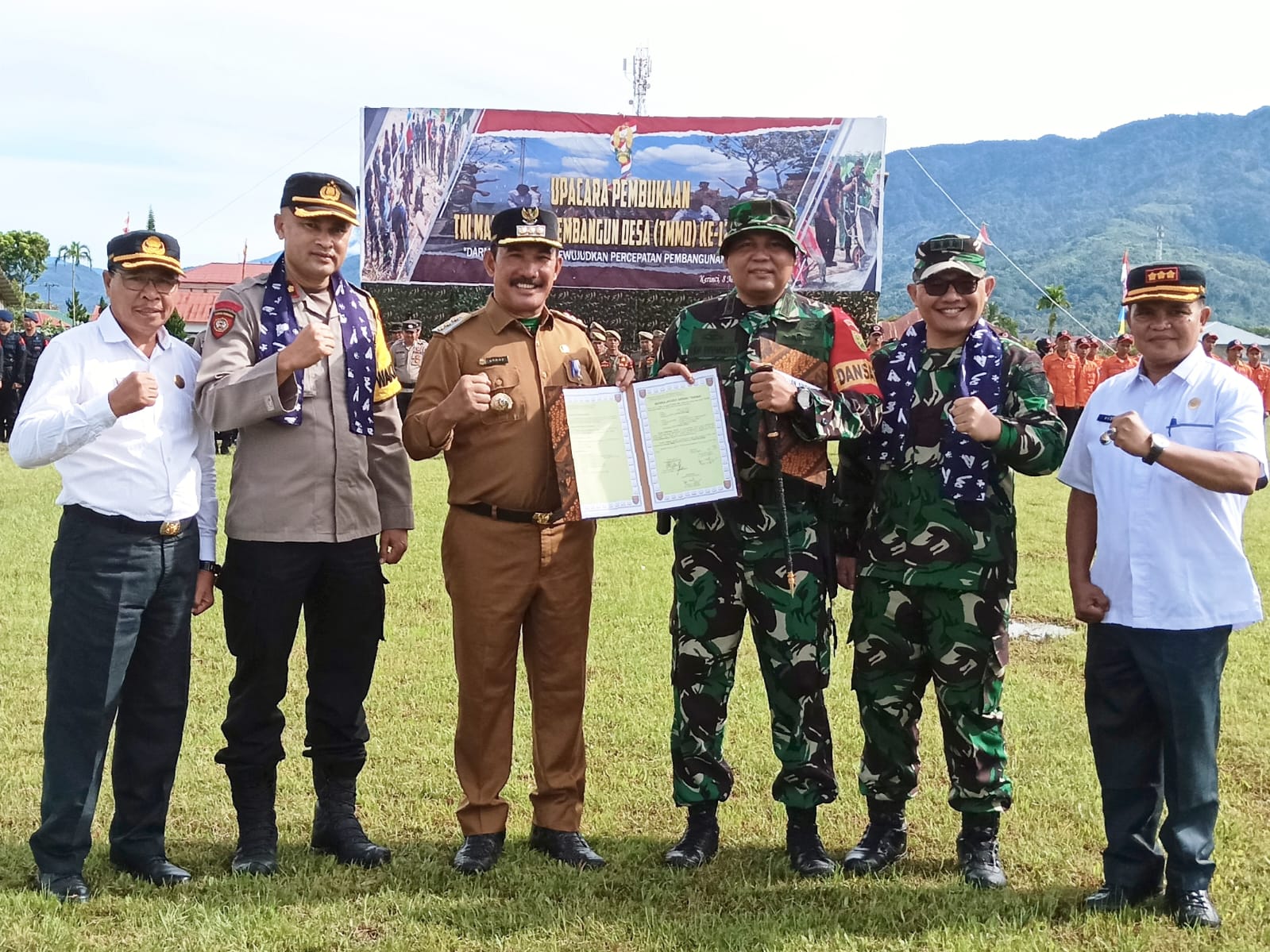 Pj. Bupati Kerinci Asraf Pimpin Upacara Pembukaan TMMD Ke-120 Kodim 0417/Kerinci