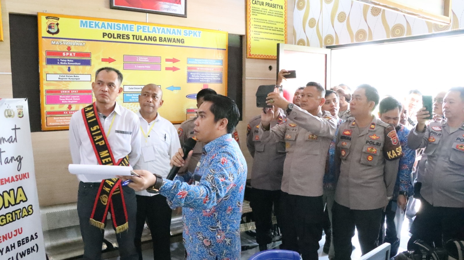 Optimalkan Yanlik, Polres Tulang Bawang Terima Asistensi Dari Itwasda Polda Lampung dan Ombudsman RI