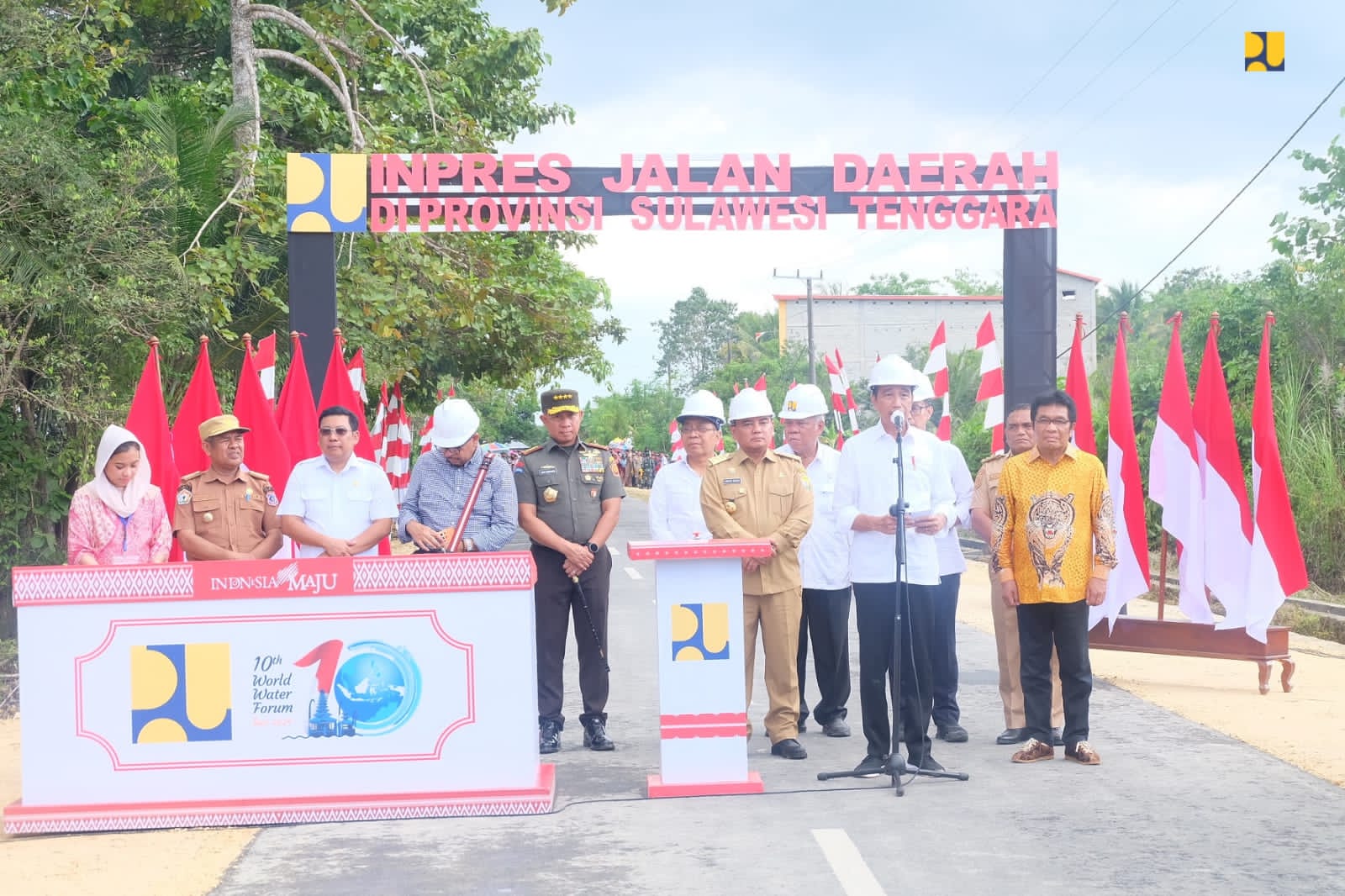 Presiden Jokowi Didampingi Menteri Basuki Hadimuljono Resmikan Inpres Jalan Daerah Sepanjang 165 km pada 15 Kabupaten/Kota di Sultra
