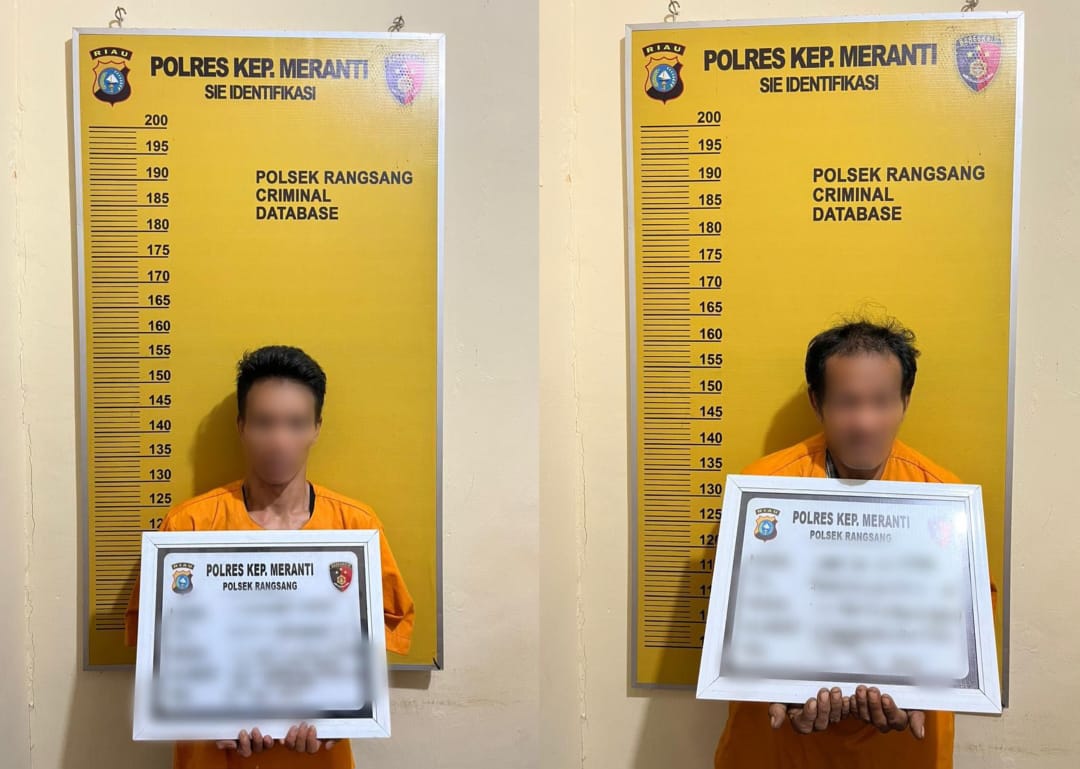 Polsek Rangsang Amankan 2 pelaku Pengedar Narkotika Jenis Sabu