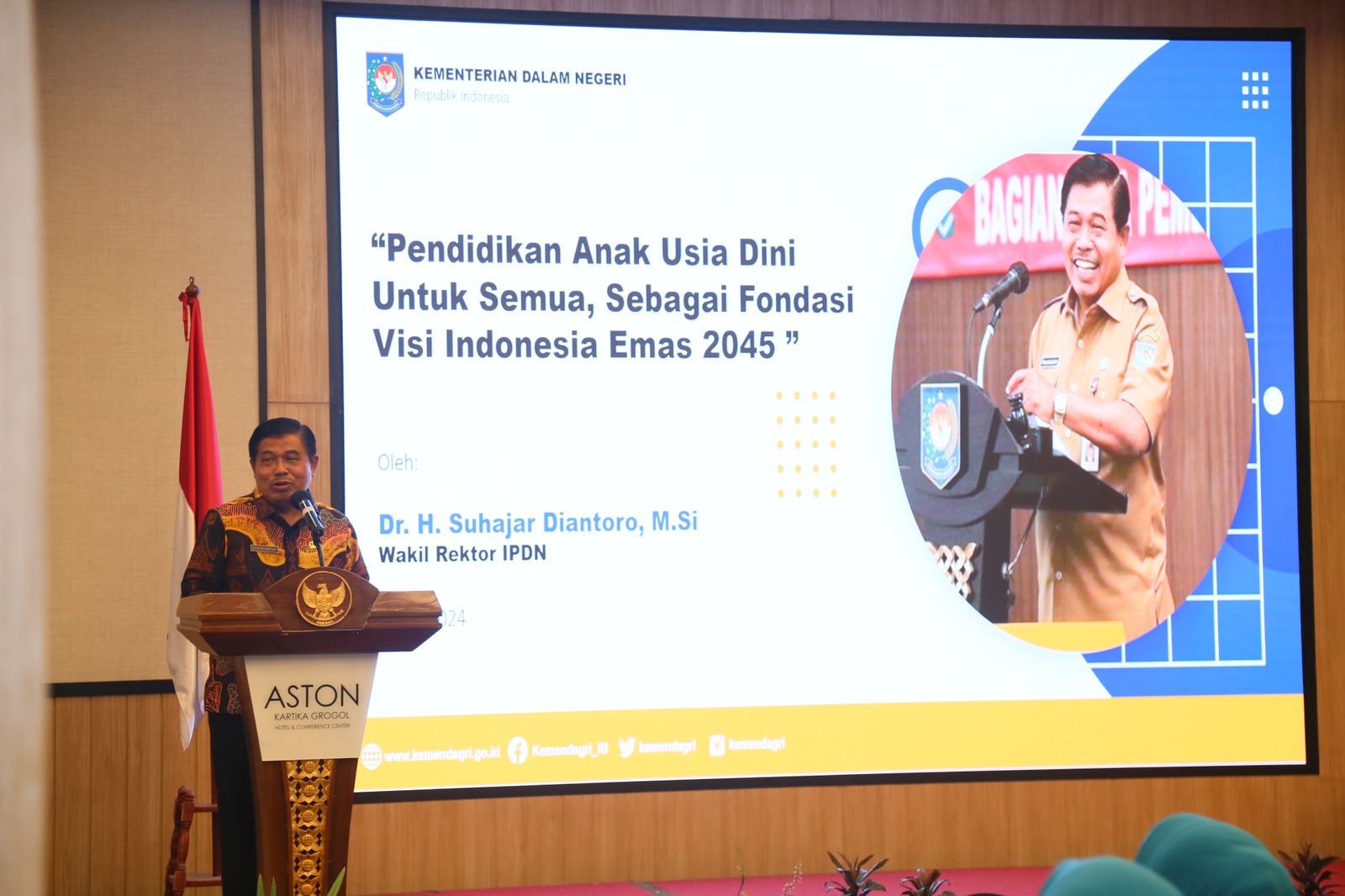 Pembina PP-PAUD Suhajar Diantoro Mengimbau Pengurus Lebih Perhatian terhadap Pendidikan Anak Usia Dini
