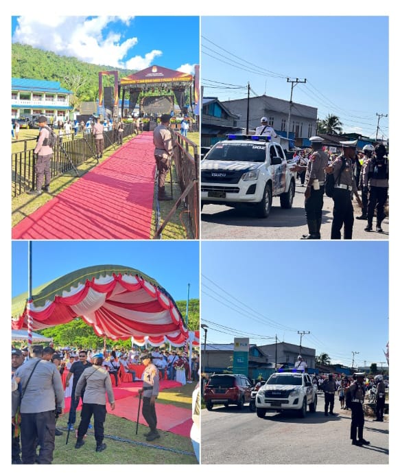 Polres Teluk Wondama Terjunkan 190 Personel untuk Amankan Jalan Sehat dan Hiburan Rakyat Jelang Pilkada 2024