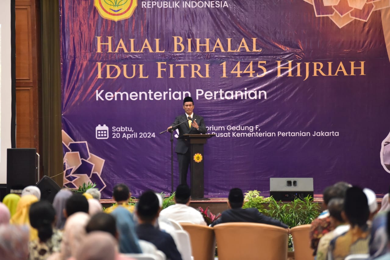 Halal Bihalal Idul Fitri 1445 Hijriah Kementerian Pertanian, Mentan Amran Bicara Cinta Membangun Pertanian Gemilang