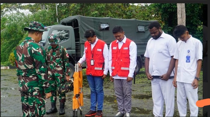 Korem 182/JO  Melaksanakan Pelatihan Operasi Bantuan Penangguhan Bencana Alam di Teluk Bintuni