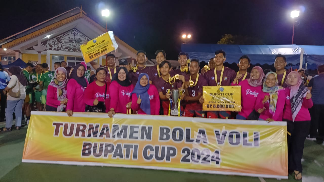 Polres Bintan Menyala, Raih Juara 1 Turnamen Bola Voli Bupati Bintan Cup.