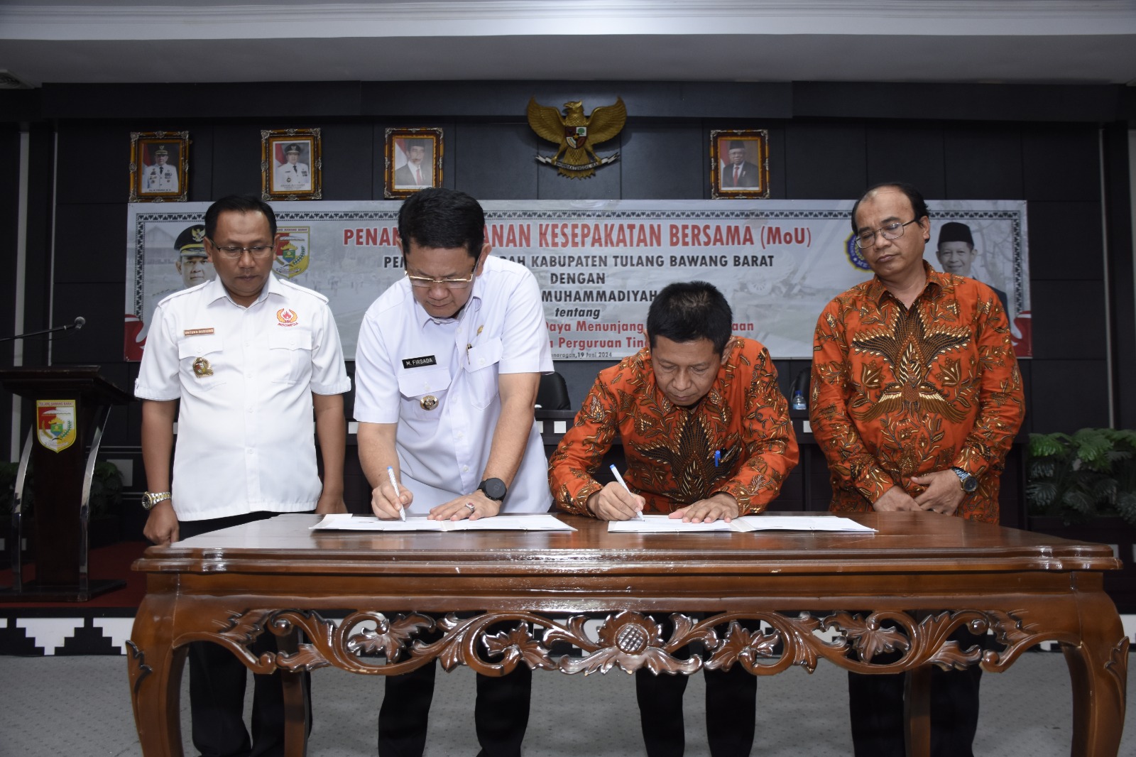 M. Firsada Tandatangani MoU Pemkab Tubaba dengan Universitas Muhammadiyah Metro