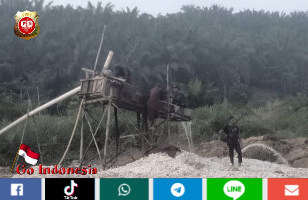 Berani, PETI Jenis Dompeng Berada Ditepi Jalan Poros Simpang Seling Merangin
