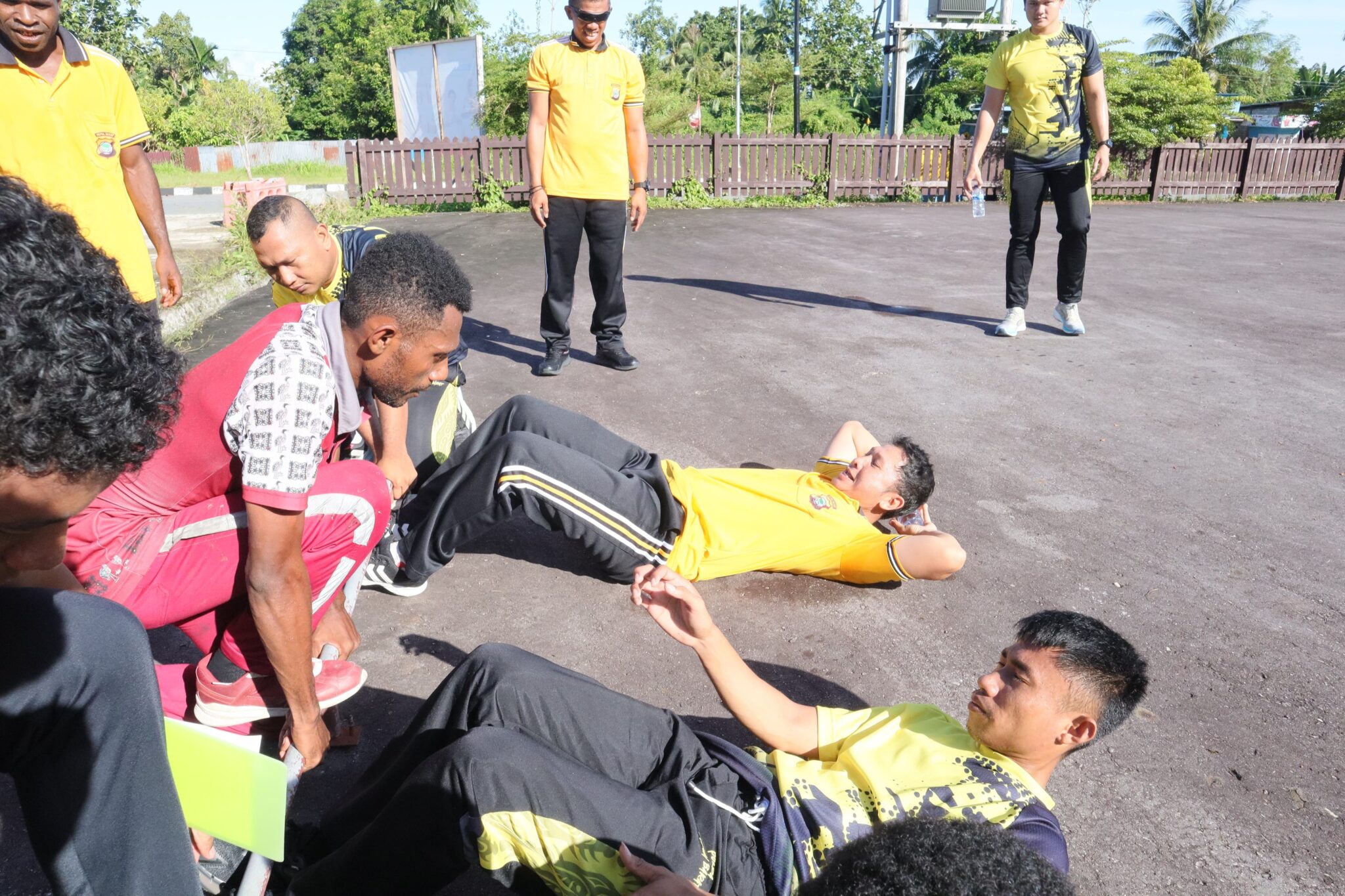Polres Teluk Wondama Gelar Tes Kesamaptaan Jasmani Berkala Semester 1 Tahun 2024
