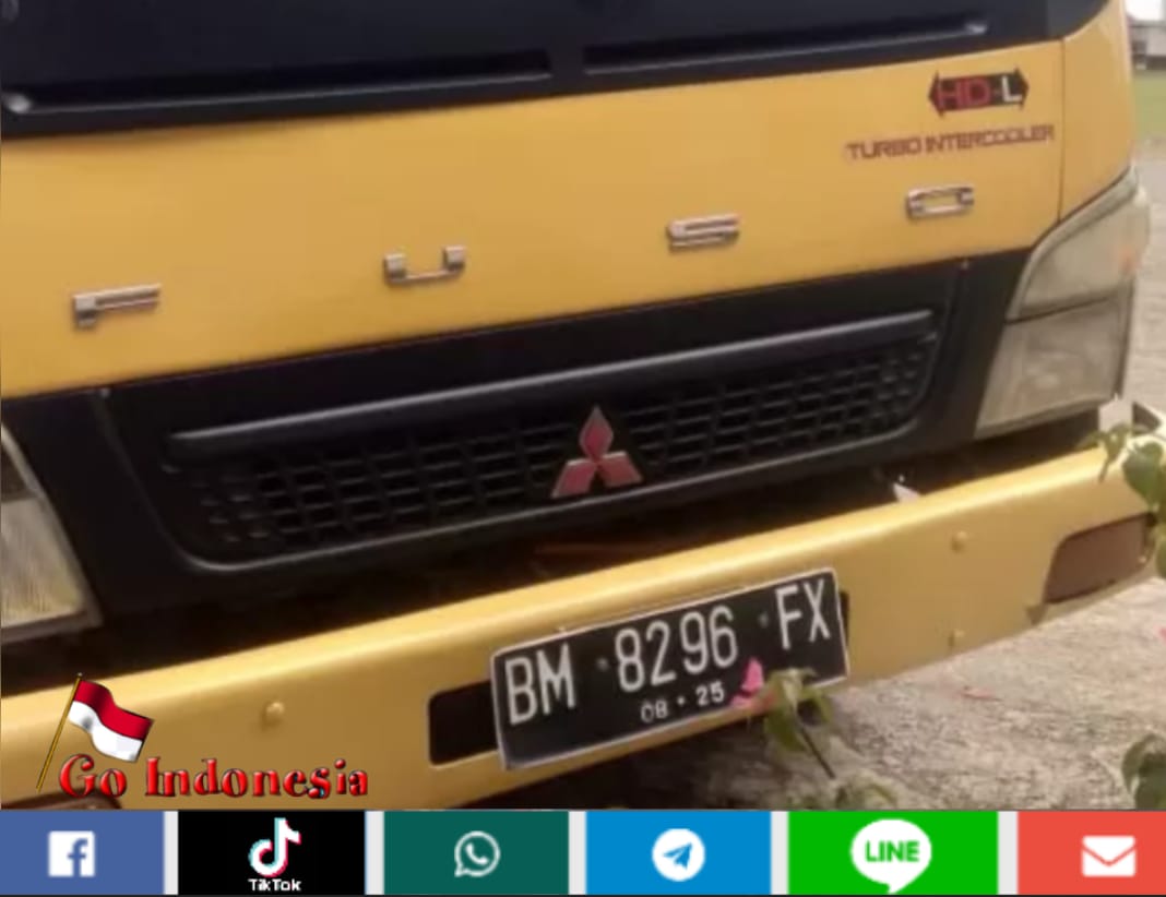 Satu Unit Truk Bermuatan BBM Ilegal Dengan Nopol BM 8296 FX Ditangkap Polsek Kemuning