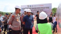 Peletakan Batu Pertama Oleh Kapolda Kepri Dalam Pembangunan Kantor Kepolisian Terpadu di KEK Galang Batang Bintan