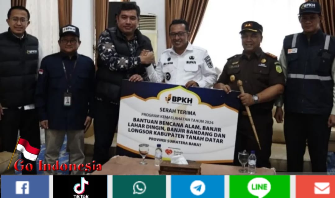 Badan Pengelolaan Keuangan Haji Salurkan Bantuan Untuk Korban Banjir Bandang di Tanah Datar