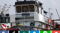 Tiga Nakhoda Kapal Tongkang Ditahan Polairud Polda Jambi Usai Tabrak Fender Jembatan di Jambi